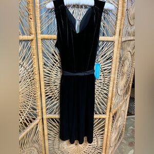 Draper James Black Velvet Midi Dress